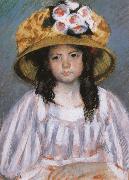 Fillette au Grand Chapeau Mary Cassatt